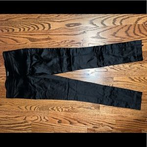 Bebe satin fitted pants with ankle zippers